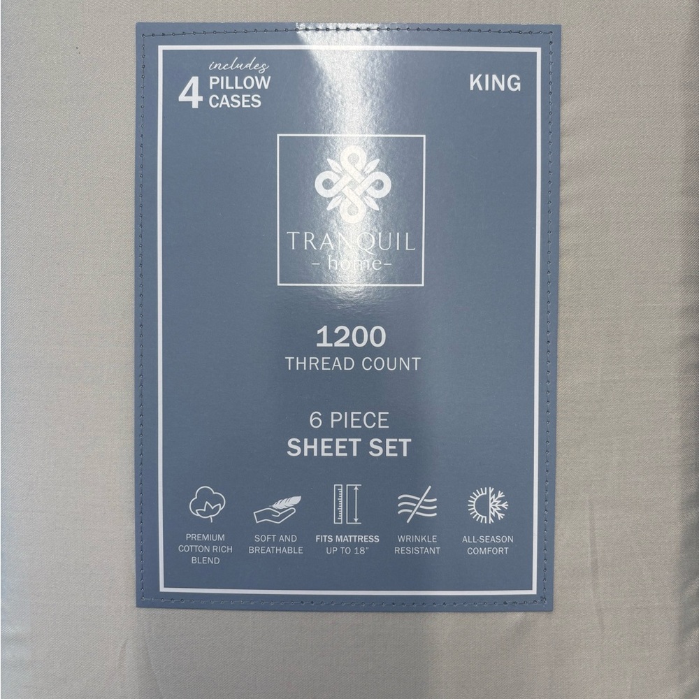 6-Piece King Sheet Set in Soft Linen